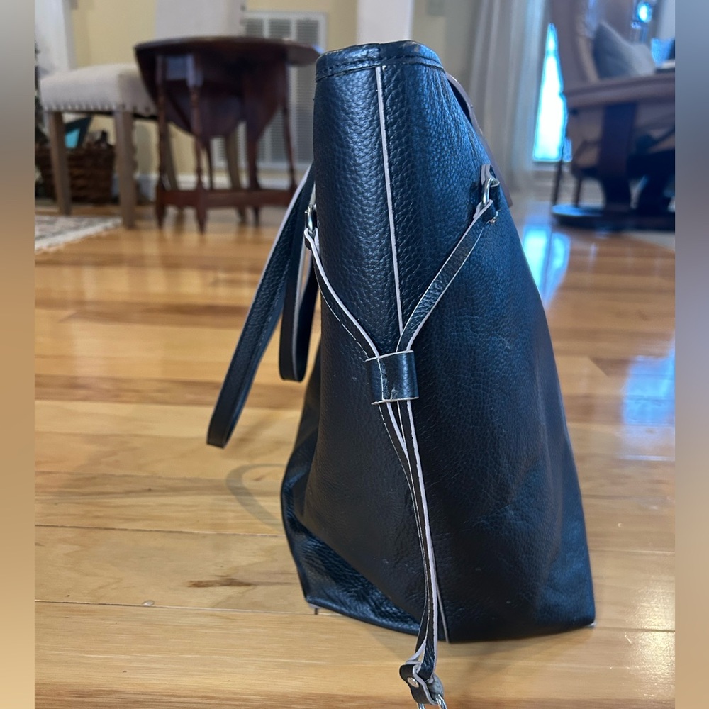 Lodis Black Pebbled Leather Tote Bag - Picture 3 of 14